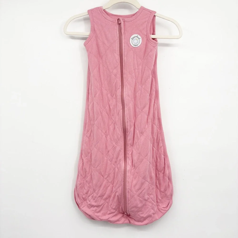 Dreamland Baby Girls Pink Bamboo Quilted Wearable Blanket Sleep Sack Size 12-24M
